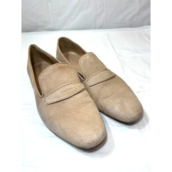 J Crew Georgie Suede Penny Loafers beige Size 8 - Picture 1 of 12